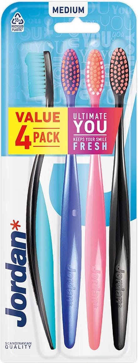 Ultimate You tandenborstel Medium 4 stuks.
