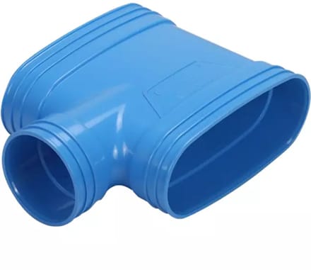 Wavin Ventiza T-stuk PVC ovaal 195x80 mm M/M/M