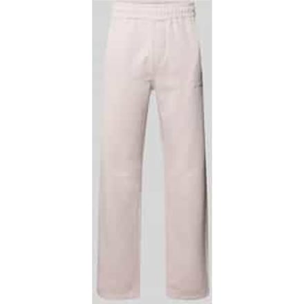 straight fit sweatpants met gestikt logo