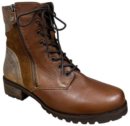 Helioform half hoge veterboots extra breed wijdte H 658.025.0425 Cognac