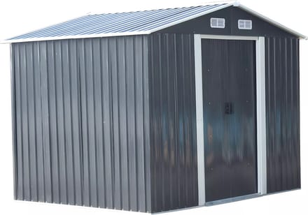 Vente-unique Tuinhuisje van grijs gegalvaniseerd staal MANSO - 5,2m²