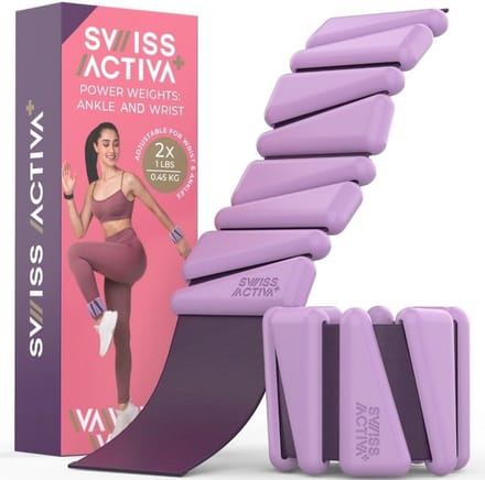 Verstelbare Pols- en Enkelsgewichten Set van 2 - 1 lb voor Krachttraining en Cardio