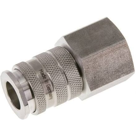 RVS DN 10 Luchtkoppeling Snelkoppeling G 3/4 inch Binnendraad - CLS10-F-S-P-034