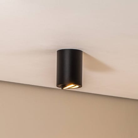Eko-Light Plafondspot Bima, rond zwart
