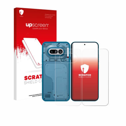 upscreen - Screenprotector voor Nothing Phone (4a) (Voor+Achter) - Folie Beschermfolie transparant