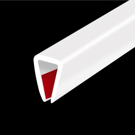 Rubberen Randafwerking - Flexibele Bescherming - Scherpe Kanten Beveiligen - Zelfklevend U-profiel - 20 Meter - Wit