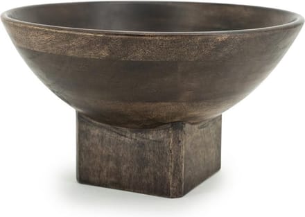 BY-BOO vaas/schaal Bora large - 30x30x17cm- mangohout brown