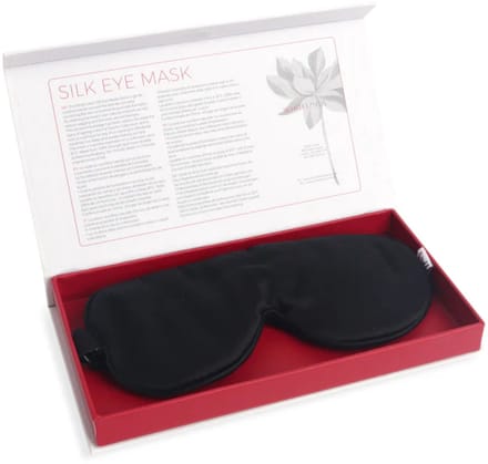 White Lotus 100% Pure Silk Slaapmasker Black