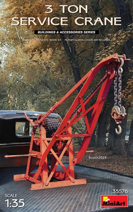 MiniArt Modelbouwpakket Militaire voertuigen - 35576 3 Ton Service Crane Plastic - 1:35 - Modelbouw