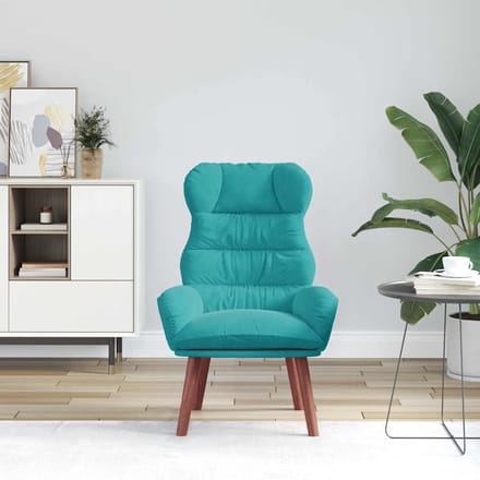 vidaXL - Fauteuil - Turquoise - 69 - x - 74 - x - 93 - cm - Fluweel