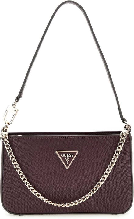 GUESS Schoudertas Noelle Mini Top Zip Shoulder Bag Aubergine Donkerpaars