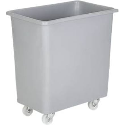 Rechthoekige container, kunststof, verrijdbaar, 135 l, grijs