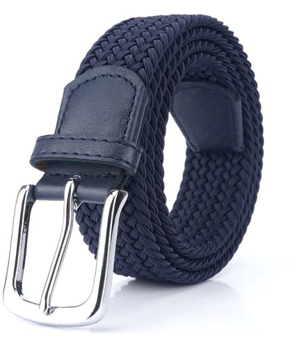 Riem - Elastische tailleband - Unisex geweven elastische tailleband - Breedte 3,4 cm - Lengte 125 cm - Donkerblauw