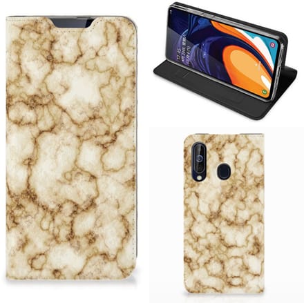 Samsung Galaxy A60 Standcase Marmer Goud