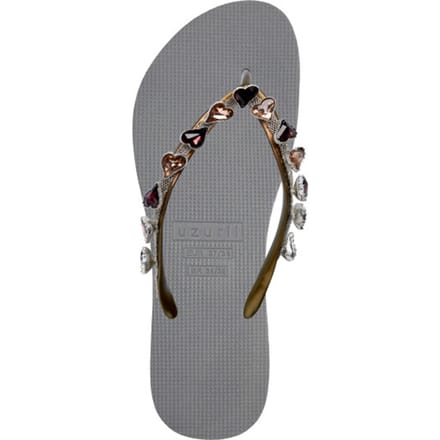 Uzurii Dames Teenslippers Heart Bronze - Grijs - Maat 35/36