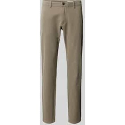 Regular fit chino van katoen-stretch