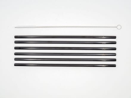 Lusso Rechte Rietjes - Zwart - 6 Stuks