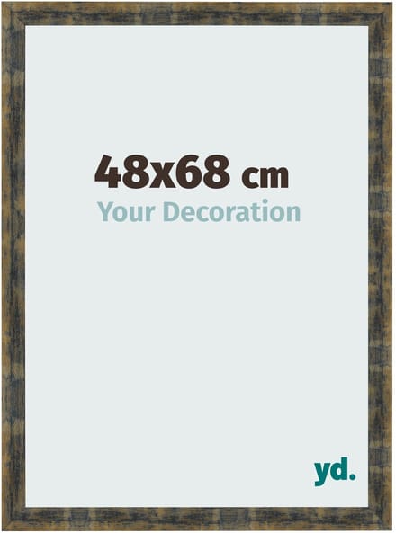 Your Decoration - Fotolijst 48x68 cm - MDF - Blauw Goud Gemeleerd - Pisa