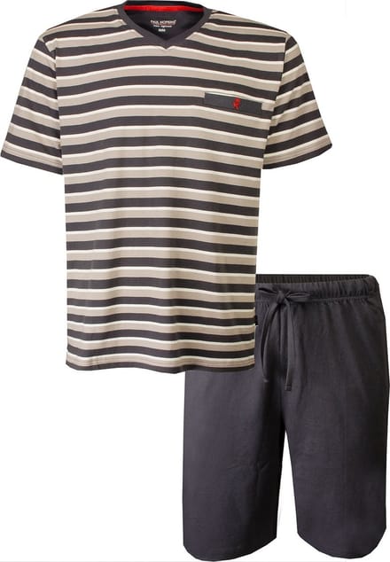 Paul Hopkins Heren shortama - Pyjama Set - Licht/Donker Bruin - Maat S