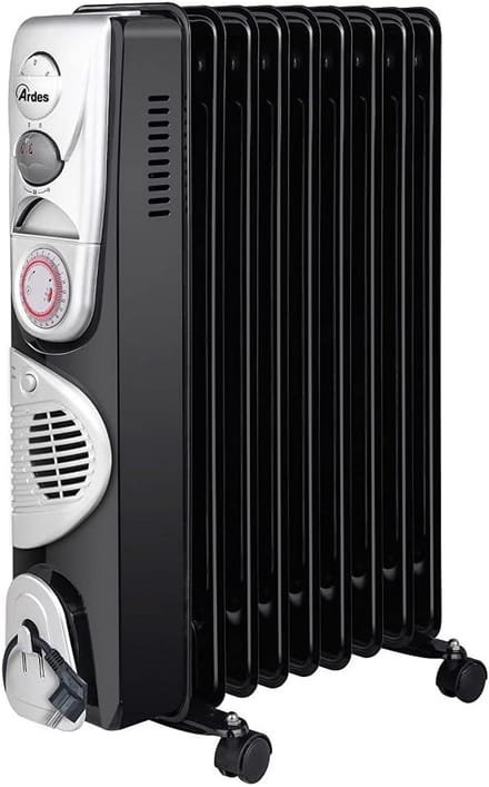 Elektrische Olieradiator 2500W met 9 Elementen, Timer en Turbo Ventilator