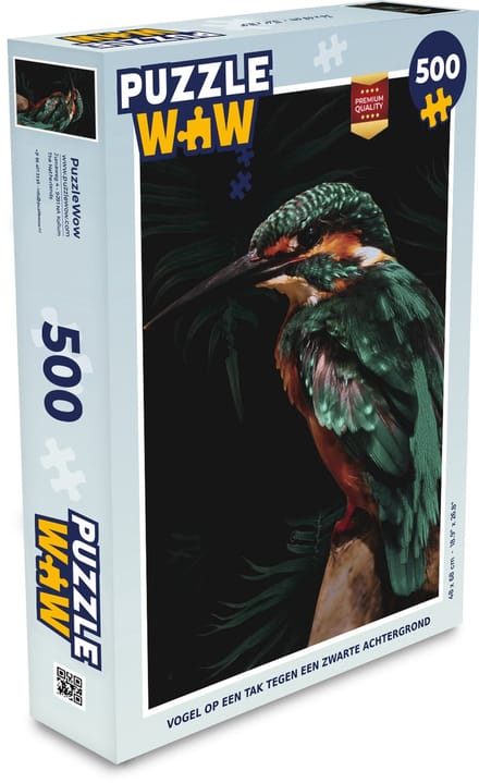 Puzzel IJsvogel - Tak - Kleurrijk - Legpuzzel - Puzzel 500 stukjes