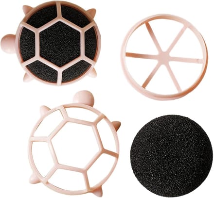 Haarverwijderaar voor Was - Pluisvanger - Kleding Reinigen - Schildpad Design - 2 Stuks - Grijs