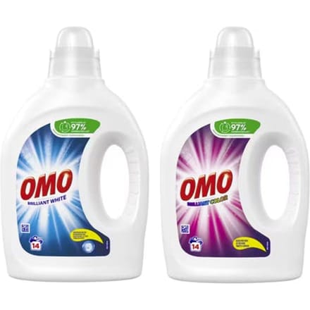 Omo Liquid Detergent White &amp; Color 2 x 700 ml