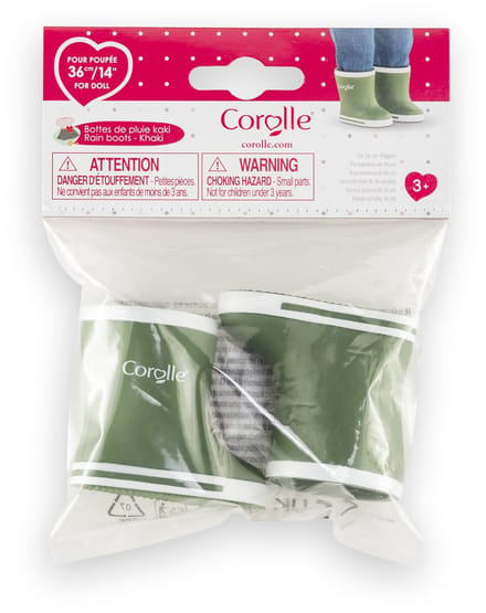 Corolle poppen regenlaarzen - 36cm - poppenaccessoire groen.