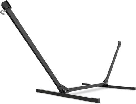 Hangmat standaard - Draagbaar frame - Buiten ontspannen - Lichtgewicht robuust - 288 cm lengte - Zwart