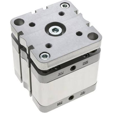 ISO 21287 Compacte Dubbelwerkende Cilinder 80-25mm - Magnetisch - Niet-roterend