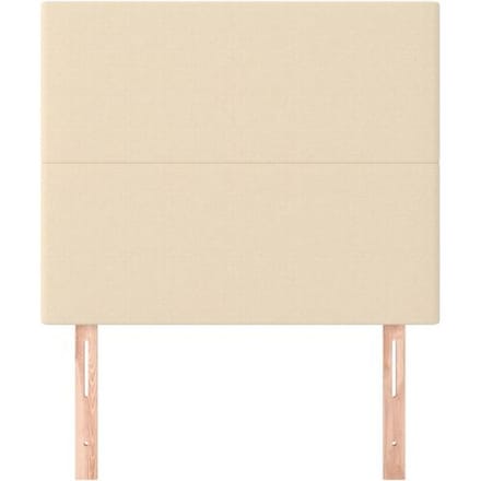 vidaXL - Hoofdbord - crème - 80x5x118/128 - cm - stof