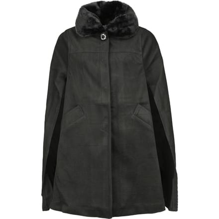 Hell Bunny - Rockabilly Lange jassen - Devon Cape Coat - XS tot L - voor Vrouwen - zwart