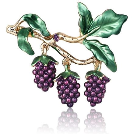 Modieuze Persoonlijkheid Druipend Fruit Druiven Broche Alles-Match Dames Broche blue