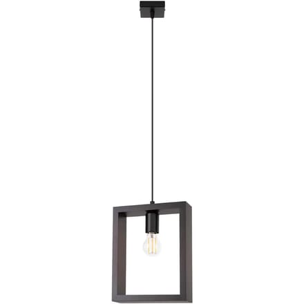 Sollux Lighting Hanglamp Aries - E27 - wenge - staal/hout - 133x24x8cm