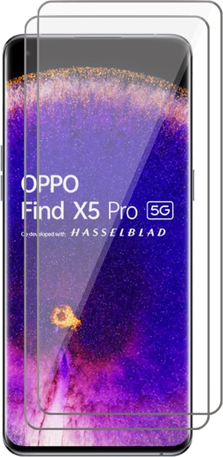 Screenprotector geschikt voor Oppo Find X5 Pro - 2x Glas Screen Protector