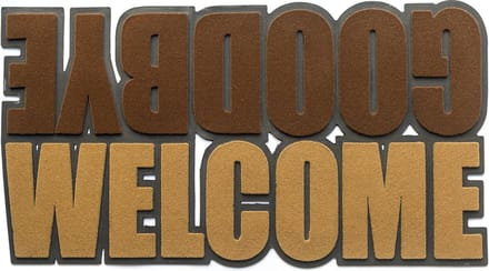 Deurmat Welcome&Goodbye Polyester 41 x 75 cm