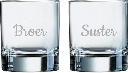 Gegraveerde Whiskeyglas 20cl Broer-Suster