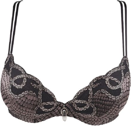 Louisa Bracq - Divine Push-up BH - maat 65A - Grijs/Zilver/Zwart