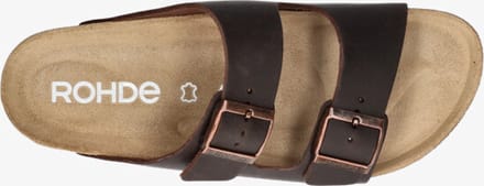 Rohde Slipper Heren 2 Gespen Ergonomisch Voetbed Bruin Maat 42