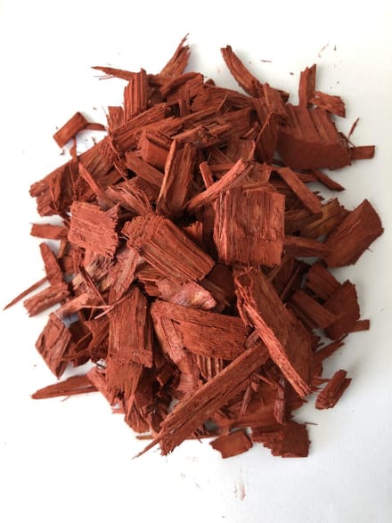 Houtsnippers boomschors bodembedekking COLOR CHIPS ROOD 40 liter