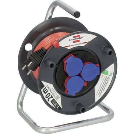 Brennenstuhl 1098530001 Kabelhaspel 20 m Rood (mat) Randaarde stekker