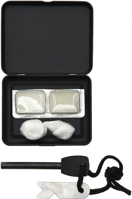 Fosco Firestarter set - Metaal - Incl Watten & Aanmaakblokjes