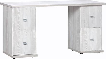 BEUK Bureau met opbergruimte - Son - 58x140 cm - Licht Grijs Hout