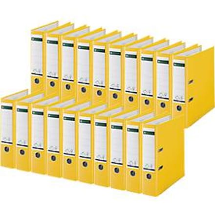 LEITZ® Map 1010, DIN A4, rugbreedte 80 mm, 20 stuks, geel