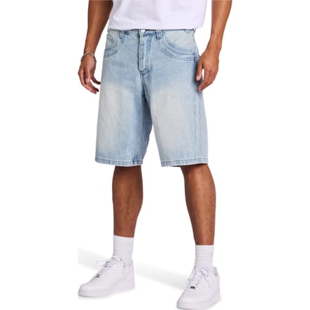 Project X Paris Drop Denim Double P Korte Broeken Heren - Blauw - Maat M - Katoen Keperbinding