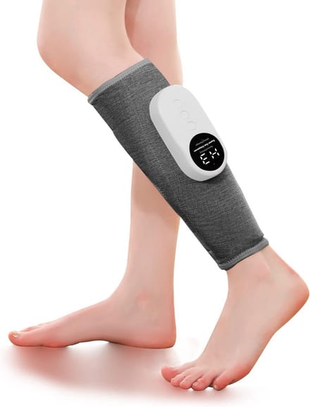Beenmassager & Kalf Massager – 3×3 Compressie, Verwarming, USB‑Oplaadbaar, Verstelbare Klittenband