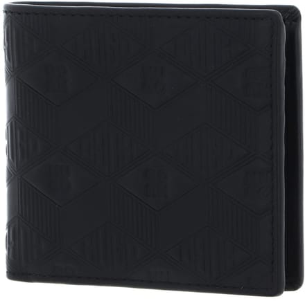 HUGO Leren Portemonnee Ethon Hi M 4 Cc Coin Wallet Black Zwart