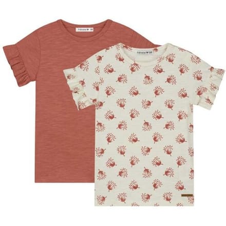 Prénatal baby shirts 2 stuks Dark Sienna 56 dames