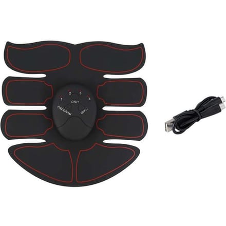 Oplaadbare ABS Armspierstimulator Trainer Smart EMS Taille Spiertrainer Toner A5 zwart