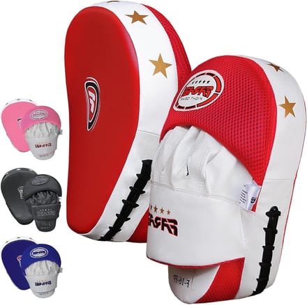 Focus Pads - Bokspads Paar - Vechtsport Training - Schokabsorberende Vulling - One Size - Rood